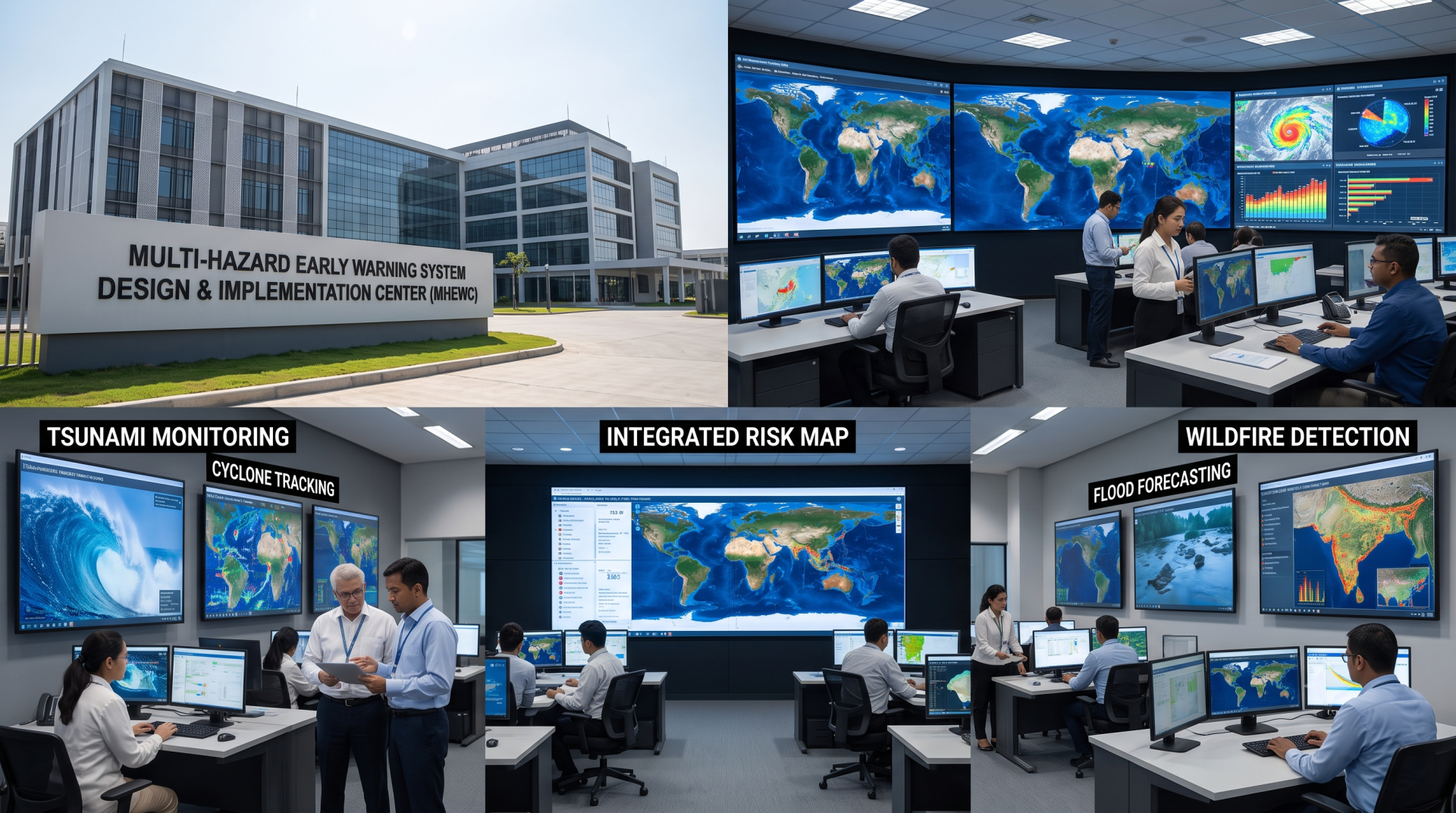 Global disaster monitoring and early warning system operations.